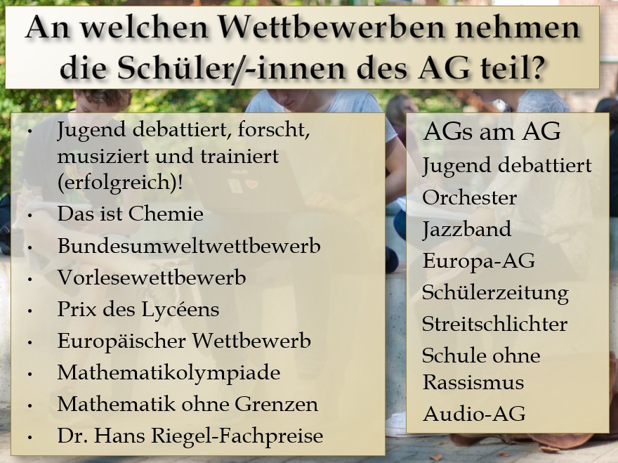 �bersicht der Arbeitsgemeinschaften